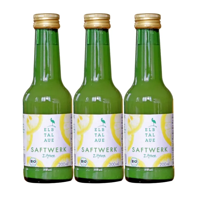 【智慧誠選】德國河谷鳥 100%檸檬原汁200ml/瓶x3(非濃縮還原 選用西西里檸檬)