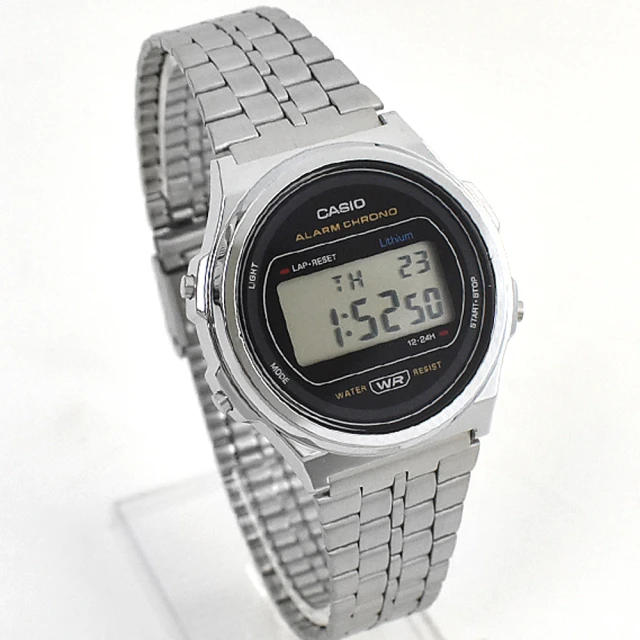 CASIO 卡西歐 CASIO手錶 復古經典圓形電子錶(電子錶)