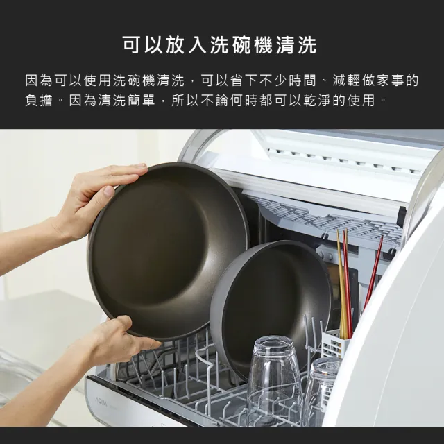 【Aimedia 艾美迪雅】鈦合金不沾鍋-26公分.無把手(把手可拆卸式、200萬次耐磨測試)