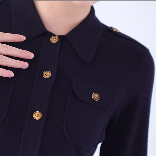 VERTEX法式金釦100%極光初剪羊毛外套X2