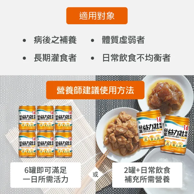 【益富】益力壯優纖16 營養均衡完整配方-原味 246ml*24入*4箱(無添加果糖 乳糖、添加膳食纖維)