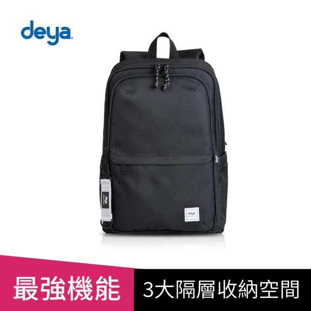 deya Eco Loop 機能後背包-黑色-大(贈個性飄帶-市價：599)