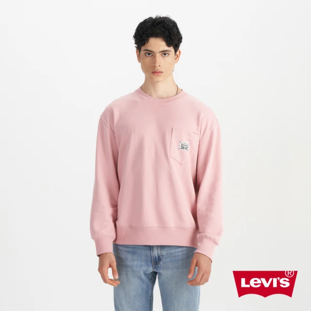 LEVIS 官方旗艦 男款 長袖T 大學T LOGOT 衛衣 人氣新品 0018X-0001