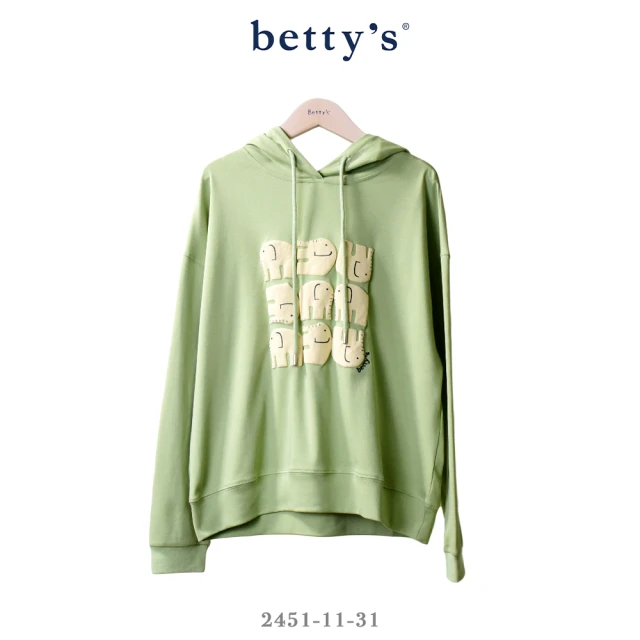 betty’s 貝蒂思 立體大象印花長袖連帽T-shirt(淺綠)