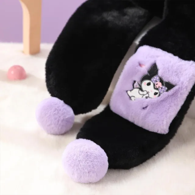【SANRIO 三麗鷗】三麗鷗正版兒童毛絨圍巾圍脖 多款可選(酷洛米/大耳狗/美樂蒂/Hello Kitty)
