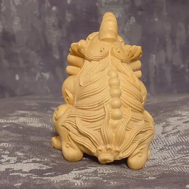 【桃花源創意工坊】招財神獸擺飾家居裝飾品車載辦公室木雕(木雕)