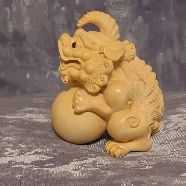 【桃花源創意工坊】招財神獸擺飾家居裝飾品車載辦公室木雕(木雕)