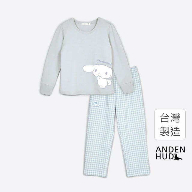 Anden Hud 160 女童成套_大耳狗喜拿系列．圓領寬鬆長袖睡衣(天空藍-可愛大耳狗喜拿)