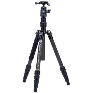 【FOTOPRO】X-GO Carbon E2 二代 專業輕巧碳纖維三腳架套組(公司貨 載重8公斤 雙全景雲台 可拆成單腳架)