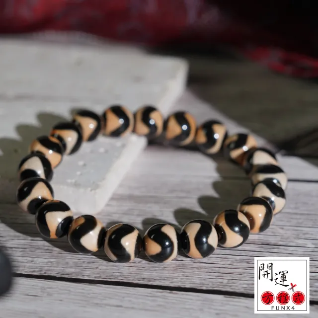 開運方程式】虎牙天珠化小人必備加速求財佛珠手鍊(象徵堅韌力量開運