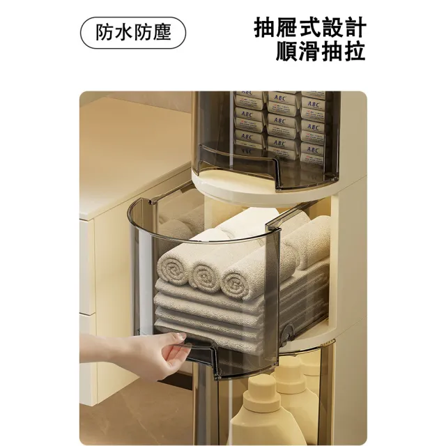 【大城小居】免安裝夾縫收納櫃 19cm寬(抽屜式收納櫃 浴室空間收納 防潮)
