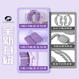 【Michael Fitness 麥克健身】瘦腿按摩器 瘦腿神器 夾腿按摩器 滾輪按摩 腿部按摩(360度全包覆滾輪)