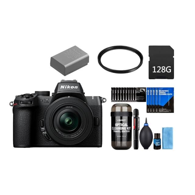 【Nikon 尼康】Z50II Z50M2+Z DX 16-50mm 單鏡組+鏡頭保護鏡+膠囊清潔組+128G記憶卡+EL25A原電(公司貨)