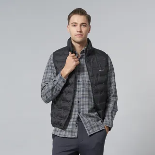 【pierre cardin 皮爾卡登】休閒服飾 男款 都會休閒保暖羽絨背心-黑色(5245371-99)