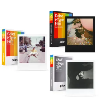 【Polaroid 寶麗萊】i-Type系列相紙 三盒組(彩色白框+彩色黑框+黑白色白框)