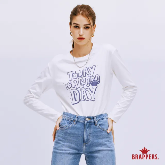 【BRAPPERS】女款 GOOD DAY印花圓領T(米白)