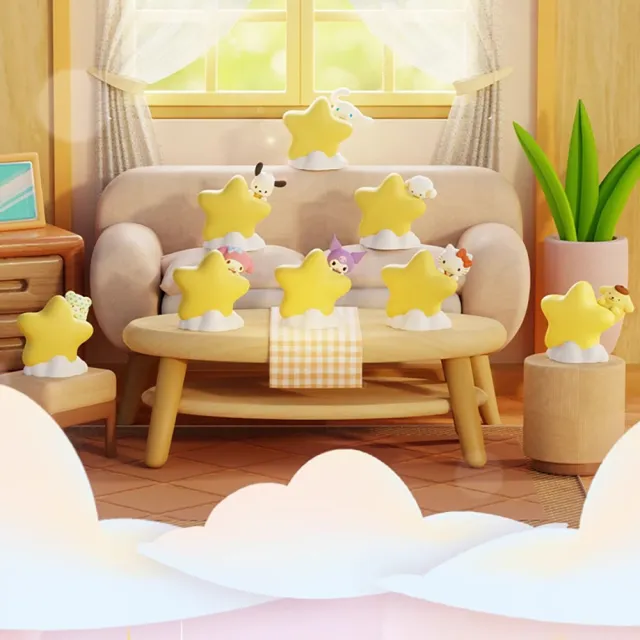 【SANRIO 三麗鷗】三麗鷗家族多款式星星小夜燈可愛桌上擺飾(平輸品)