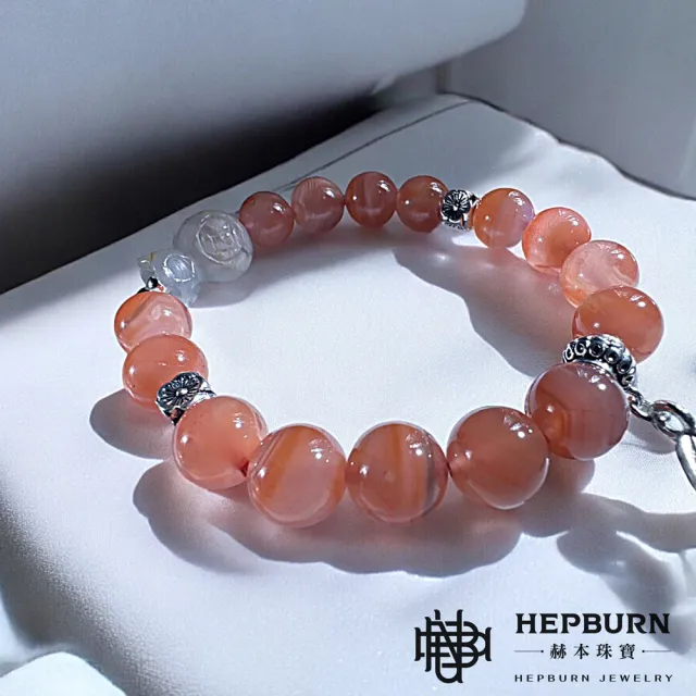 【赫本珠寶】DIY設計款金花龍紋瑪瑙水晶手鍊(10mm)