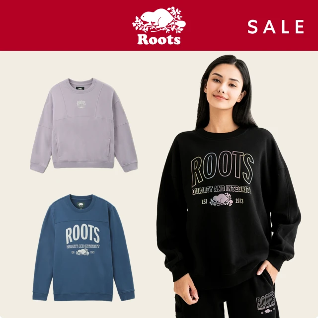 Roots 男女款-精選Roots 經典海狸LOGO大學T或外套(多款可選)