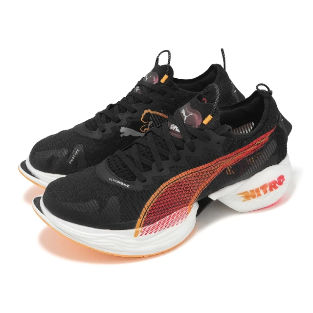 PUMA 競速跑鞋 Fast-R Nitro Elite 2 FF 男鞋 黑 橘 馬拉松 碳板 推進 氮氣中底(310007-01)