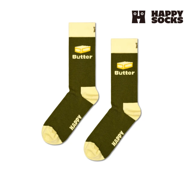 Happy Socks Food&Drinks系列-光滑黃奶油(時尚款/穿搭款)