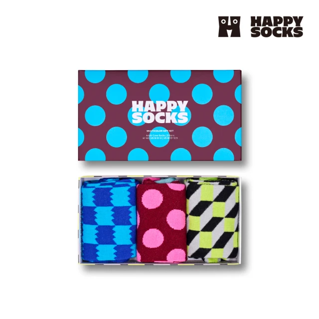 Happy Socks Pride Gift系列-經典元素3入組(基本款/穿搭款)