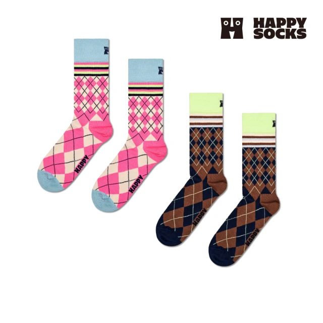 Happy Socks Graphic&Symbols系列-混色菱格紋(時尚款/穿搭款)