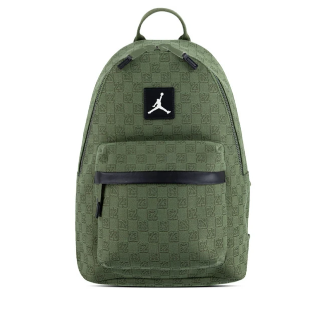 NIKE 耐吉 JORDAN MONOGRAM BACKPACK 滿版字23 13吋筆電 後背包 綠色(MA0758-EF9)