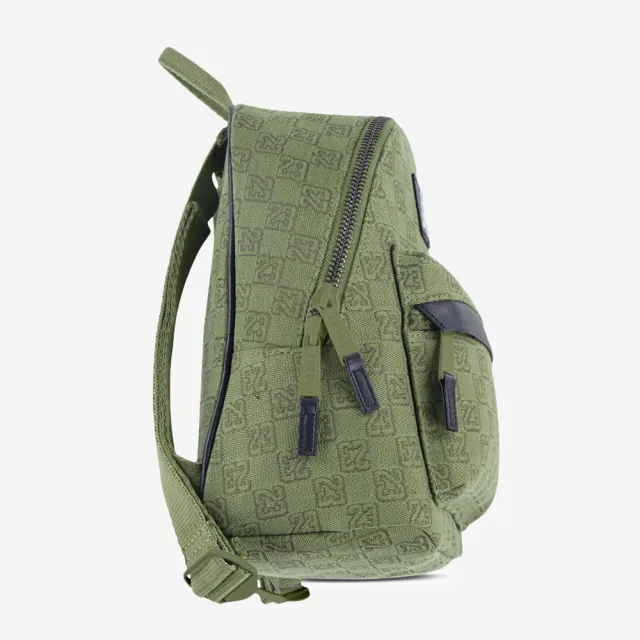 【NIKE 耐吉】JORDAN MONOGRAM MINI BACKPACK 滿版字23 小後背包 綠色(7A0761-EF9)