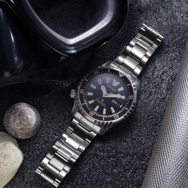 【CITIZEN 星辰】PROMASTER系列 鋼鐵河豚 防水200米 潛水機械腕錶 錶 手錶 送禮 (NY0160-66E)