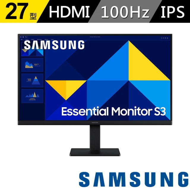 Samsung 三星 S27D300GAC 27型 IPS-100Hz護眼超薄廣角(FHD/GameMode模式/NTSC 色域 72%)