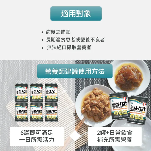 【益富】益力壯17 營養均衡完整配方-原味 250ml*24入*4箱(高蛋白 長期灌食者適用)