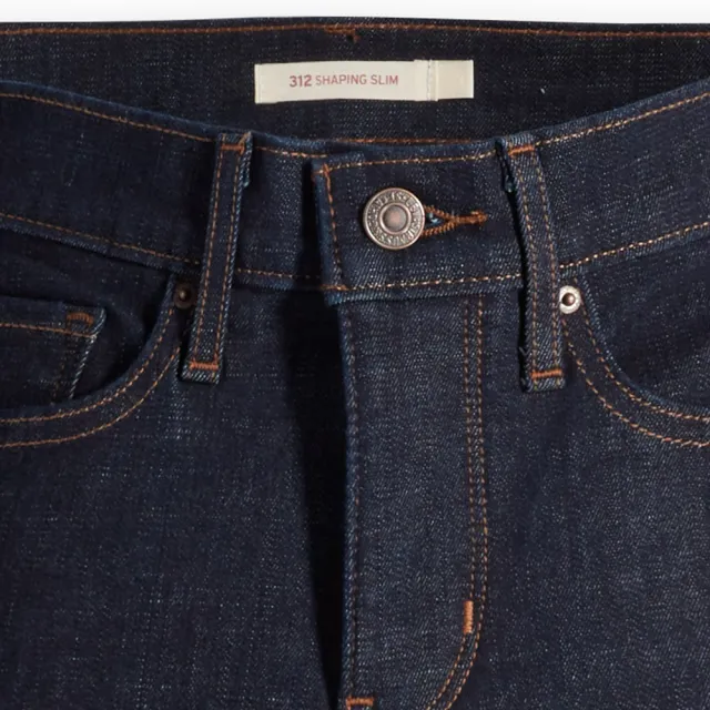 【LEVIS】女款 312 中腰縮腹修身窄管牛仔褲 / 原色基本款 / 彈性布料 熱賣單品 19627-0209