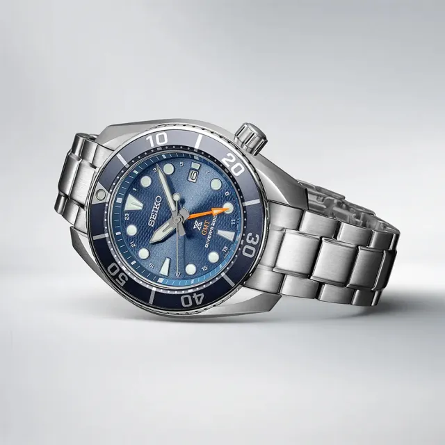 【SEIKO 精工】PROSPEX SUMO GMT太陽能200米潛水錶-45mm(5K65-0AA0B/SFK001J1)