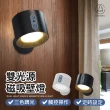 【Jo Go Wu】雙光源磁吸旋轉壁燈(買一送一/床頭燈/壁掛燈/展示燈/小夜燈/街燈/樓梯燈/樓梯燈)