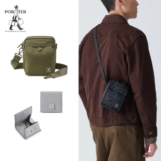 【PORTER INTERNATIONAL】雙12限定★多款輕量斜背小包/真皮零錢包(任選特惠)