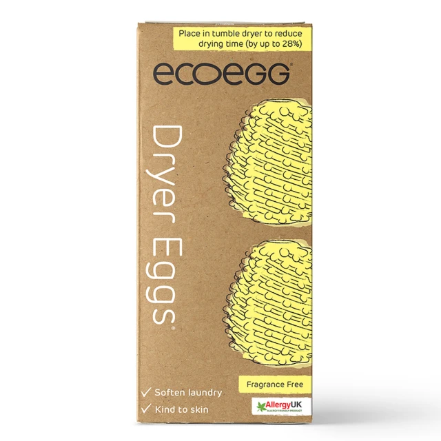 英國 ECOEGG 乾衣機專用環保烘衣蛋(2入/粉黃無香)