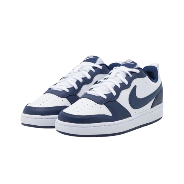 NIKE 耐吉 Nike Court Borough Low 2 深藍 GS BQ5448-107(低筒 透氣 舒適 百搭 休閒鞋 大童鞋)