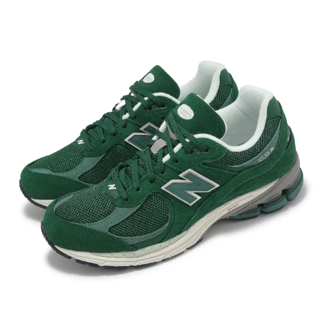 NEW BALANCE 休閒鞋 2002R 男鞋 女鞋 綠 米白 緩衝 拼接 千禧跑鞋 情侶鞋 NB(M2002RFK-D)