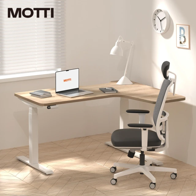 MOTTI 電動升降桌｜Levio mini 140x110cm 高承重雙馬達/三節式方管/送宅配組裝(書桌/辦公桌/工作桌)