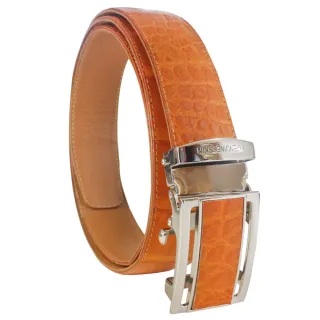 【Sarlisi】泰國鱷魚皮帶真皮男腰帶腹皮大格紋鱷魚肚皮皮帶商務高檔腰帶