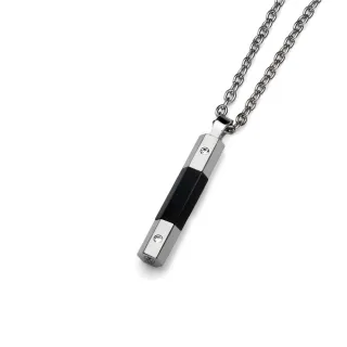 【OLIVER WEBER】毅力鋼鍊 男生項鍊 純鋼項鍊 年終慶  施華洛元素(奧地利設計師款)