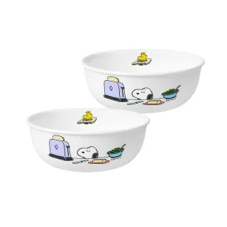 【CorelleBrands 康寧餐具】SNOOPY BRUNCH 2件式餐碗組(473ml韓式湯碗X2)