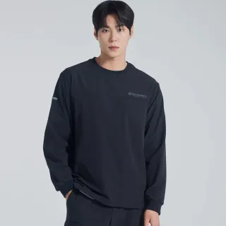 【Discovery Expedition】下縮口 彈性 長袖T恤 上衣 機能大學T(DMMT37044-BKS)