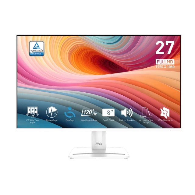 MSI 微星 (2入組)PRO MP275W E2 27型 IPS 120Hz 平面護眼商用螢幕(EyesErgo護眼技術/HDMI/1ms/內建喇叭)