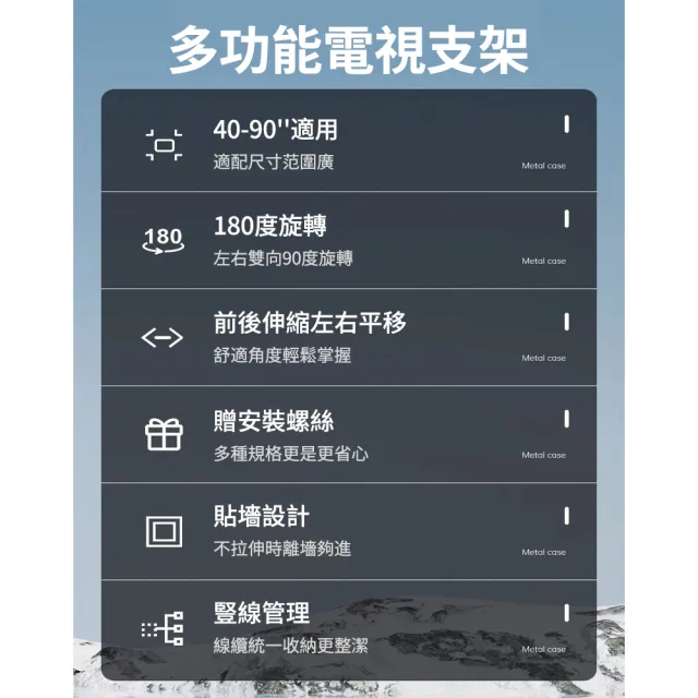 【大城小居】折疊伸縮電視掛架 65英吋內通用(電視壁掛架 掛墻支架)
