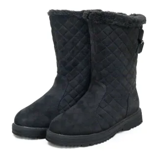 【冰宮貴族】女 簡約時尚中高筒保暖雪靴.雪鞋.靴子/冰爪設計(SN272 黑色)