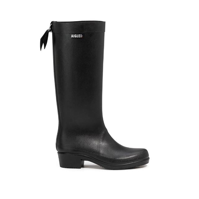【AIGLE】MYRICA 女 經典長筒膠靴 AG-FNB66A100 黑色(女長筒膠靴 法國雨靴 雨靴)