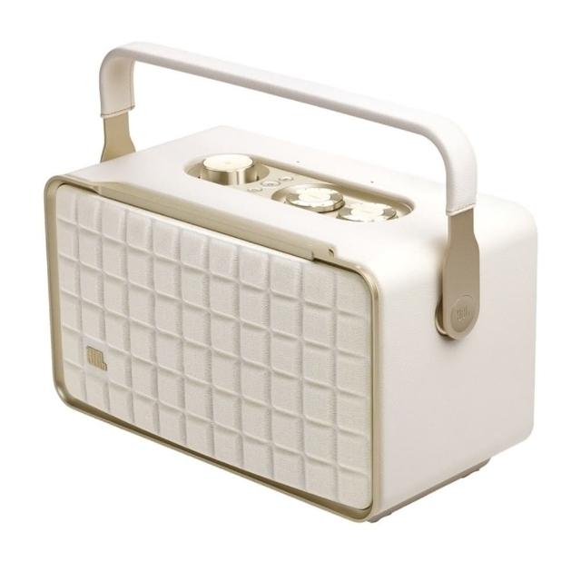 【JBL】限量白金版 Authentics 300 可攜式語音串流藍牙音響(贈品牌抱枕毯)