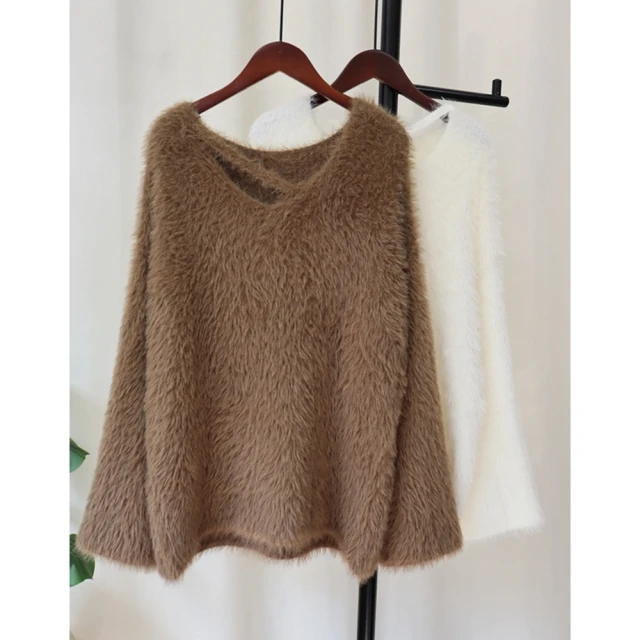 米蘭精品 洋裝長袖連身裙(洋氣設計感撞色荷葉邊收腰過膝赫本風